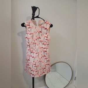 Red Valentino Jacquard Pink Flamingo Dress Size 38